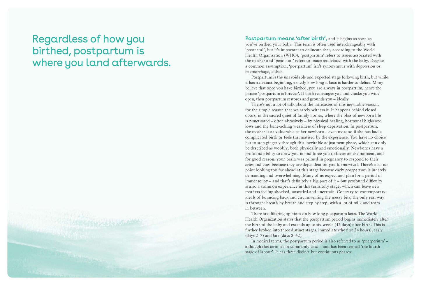 THE COMPLETE GUIDE TO POSTPARTUM  A mother-focused companion for life after birth